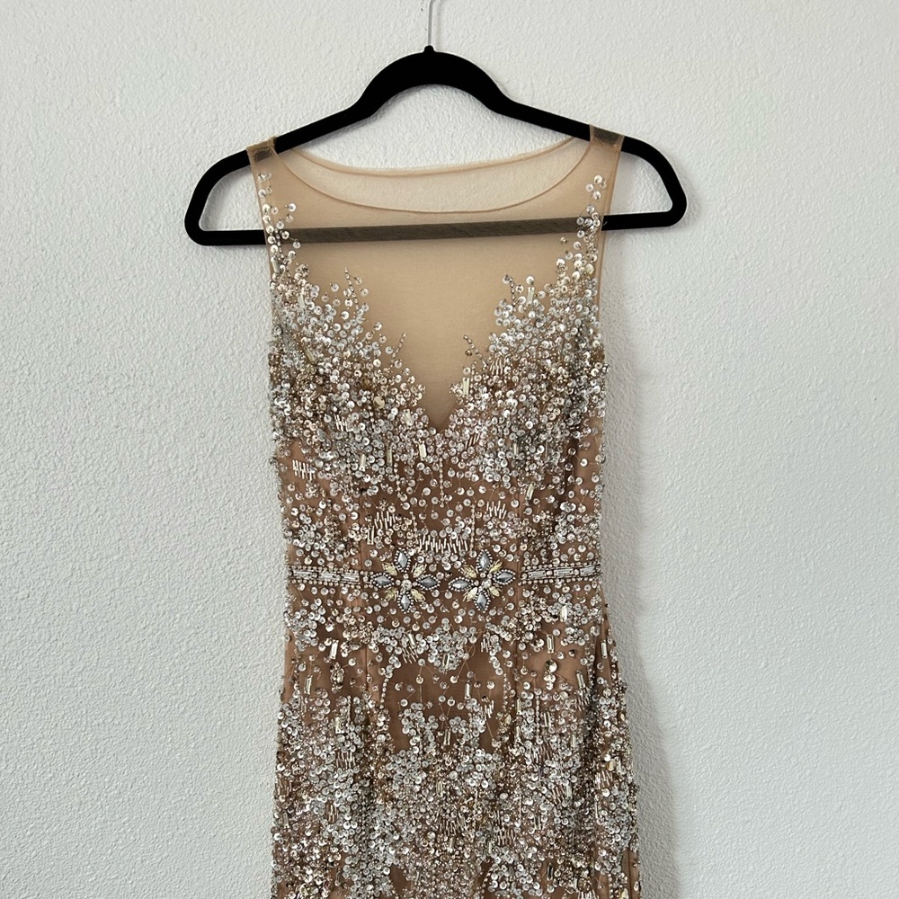 TERANI COTURE TERANI PROM 1611P0705 illusion sleeveless sparkle evening gown 2 - Picture 16 of 16